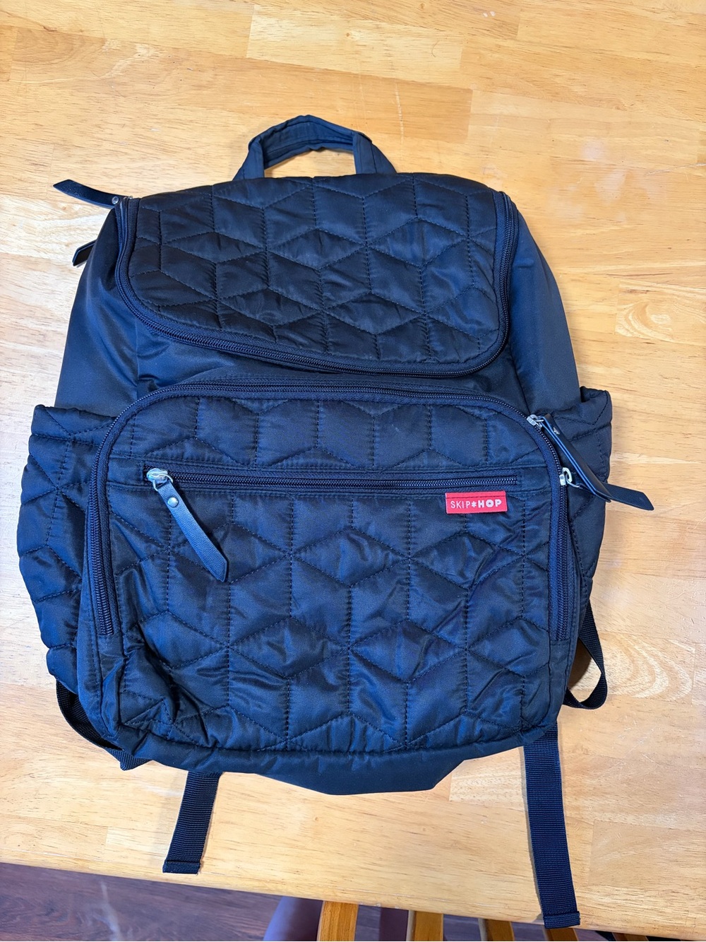 Skip Hop Black Quilted Diaper Bag